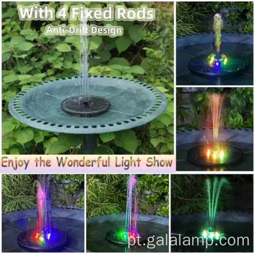 Bomba de fonte de jardim movida a energia solar ecológica